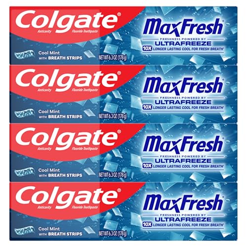 Colgate MaxFresh Cool Mint Toothpaste 4-Pack for $11 + free shipping w/ Prime
