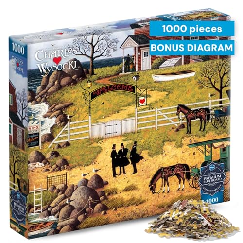 Buffalo Games - Sapphire Select - Charles Wysocki - Formulating The Plan - 1000 Piece Jigsaw Puzzle – Challenging & Fun – Blue Core Puzzle Board – Giftable Display Box - Full Size Poster Included