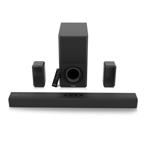 Panasonic 600W 5.1 Ch Sound Bar with 3D Surround Sound Speaker System, Dolby Digital Plus Touch Control,BT 5.3, USB,HDMI ARC,Optical,Aux with Remote C