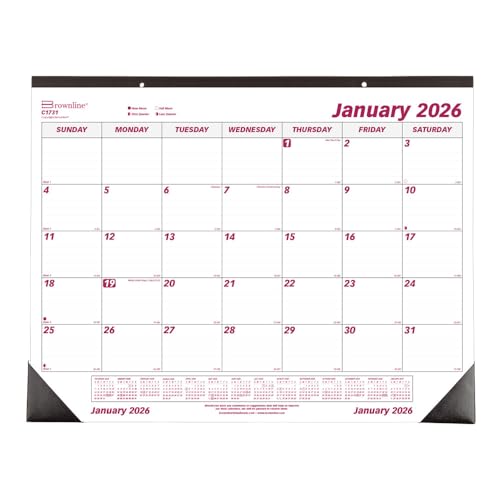 Brownline 2026 Monthly Desk Pad Calendar 22x17 C1731-26