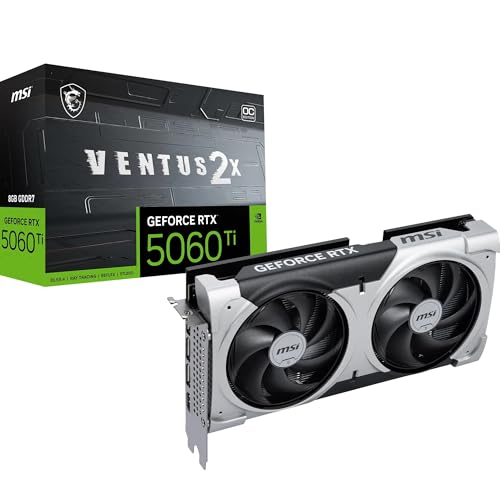 Placa de Vídeo MSI RTX 5060 Ti Ventus 2X OC Plus – 8GB GDDR7, Ray Tracing, DLSS 3, Dual Fan – 912-V536-024