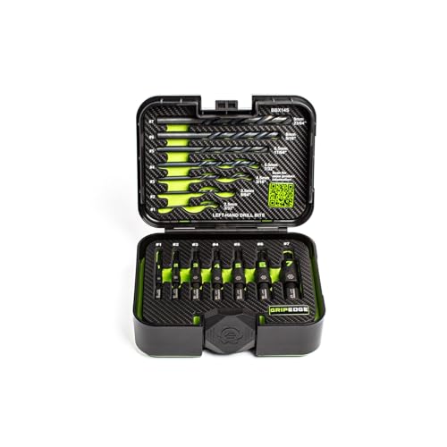 GRIPEDGE Tools | 14PC G-FORS Extractor Set | Sizes #1 - #7 | Left Hand Drill Bits Included | Removes Broken Studs, Stripped Bolts/Screws | Includes Premium Plastic Case With Foam Insert |