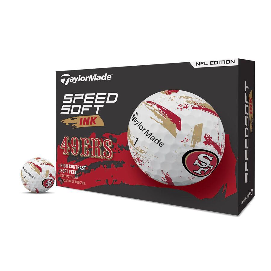TaylorMade Golf Speed Soft Ink NFL San Fransico 49ers Dozen