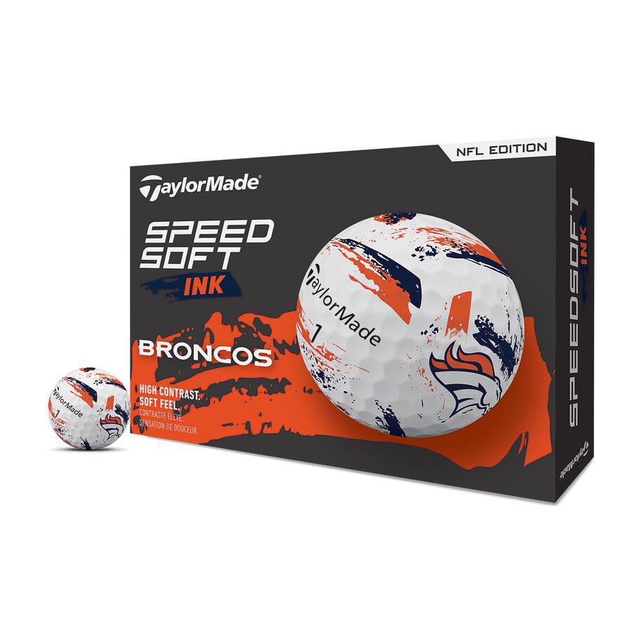 TaylorMade Golf Speed Soft Ink NFL Denver Broncos Dozen