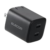 エレコム 充電器 40W 2ポート Type-C USB PD対応 PPS対応 GaN II採用 折りたたみ式プラグ ブラック EC-AC10640BK