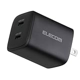 エレコム 充電器 45W 2ポート Type-C USB PD対応 PPS対応 GaN II採用 折りたたみ式プラグ ブラック EC-AC10945BK