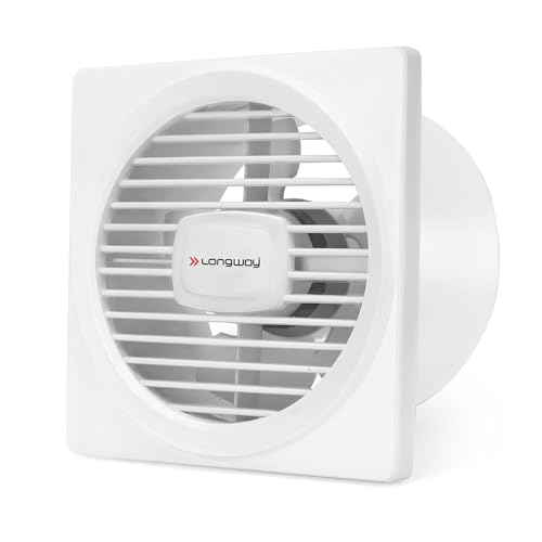 LONGWAY Gusto 6 Inch 150 mm Energy Efficient Exhaust Fan | High Speed Powerful Motor | Noiseless Operation & Easy to Clean | Suitable for Bathroom, Ki