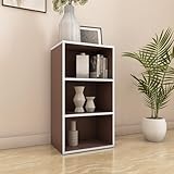Nilkamal Halo 3 Tier Engineered Wood Free Standing Book Shelf Cabinet with Open Shelf 1 Year Warranty Legno Oak