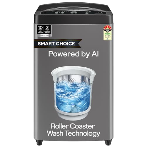 Godrej 7 Kg 5 Star, AI Powered, Fabrisafe Steel Drum, Magic Lint Filter, Fills Tub At ~0 Water Pressure, Fully-Automatic Top Load Washing Machine (WTE