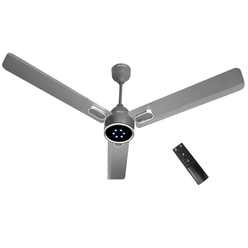 INALSA BLDC Ceiling Fan 1200mm Aero Swift Luxe|Ceiling Fan with Remote Control Timer/Boost Mode|BEE 5 Star Rated Energy Efficient|Low Noise|High Air D