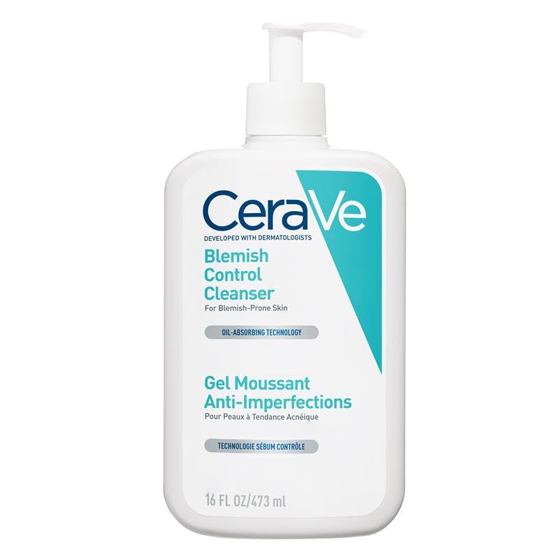 CeraVe - Gel Nettoyant Visage Anti-Imperfections - Réduit les Boutons des Peaux Acnéiques - Technologie Sébum Contrôle & 3 Céramides Essentiels - Acide Salicylique, Acide Hyaluronique, Niacinamide