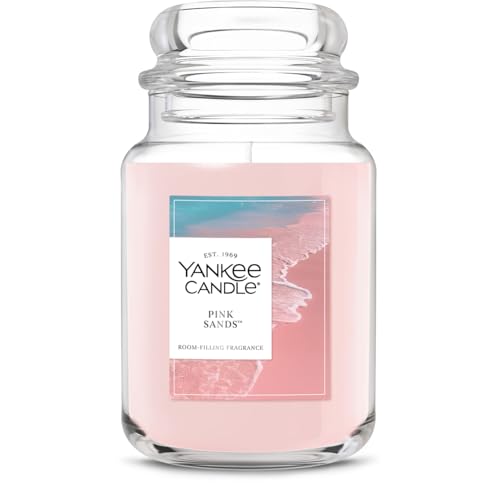 Yankee Candle Pink Sands Scented Candle, 22oz Large Jar with up to 150 Hour Burn Time, Giftable, Birthdays