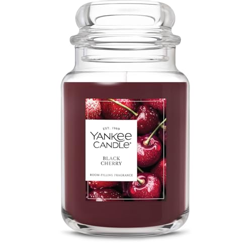 Yankee Candle Black Cherry Scented Candle, 22oz Large Jar with up to 150 Hour Burn Time, Giftable