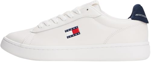 (-55%) Tommy Jeans Damen Cupsole Sneaker Archive' 98 aus Leder, Mehrfarbig (RWB), 39