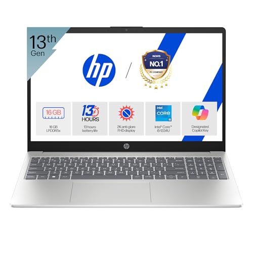 HP OmniBook 5 (Previously Pavilion) 13th Gen Intel Core i5 1334U (16GB LPDDR5X,512GB SSD) 2K,IPS, 300nits, 16''/40.6cm, Win11,M365 Basic(1yr),Office H
