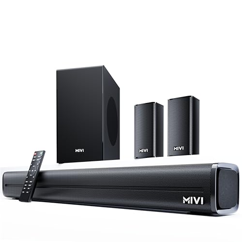 Mivi Fort Hip-Hop 4000 400 Watts Cinematic Home Theatre, 5.1 Channel, Multiple EQ & Input Modes, BT v5.3, Remote Accessibility, Made in India Sound ba