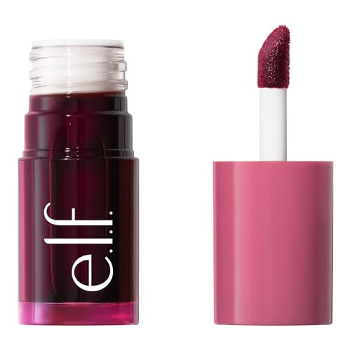 e.l.f. Sheer For It Blush Tint, Plums Up | Multi-Use, Long-Lasting Lip & Cheek M