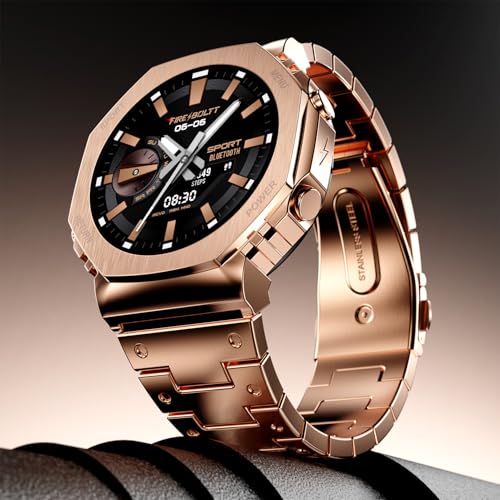 Boltt Obsidian 33.5mm (1.32 inch) AMOLED Display, Stainless Steel Design, 466 * 466 px Resolution, Bluetooth Calling, Multiple Sports Modes, Health Mo