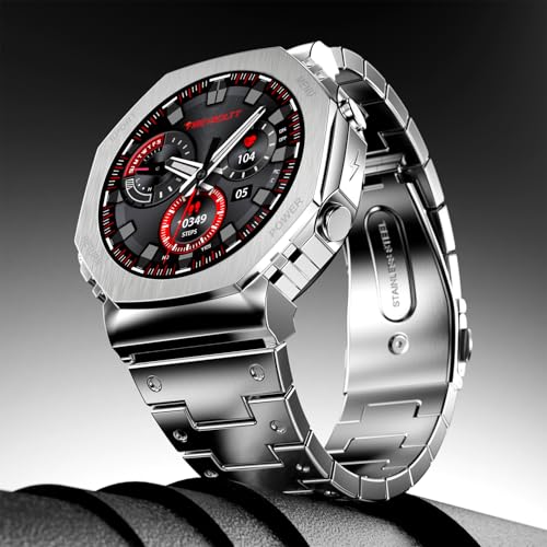 Boltt Obsidian 33.5mm (1.32 inch) AMOLED Display, Stainless Steel Design, 466 * 466 px Resolution, Bluetooth Calling, Multiple Sports Modes, Health Mo