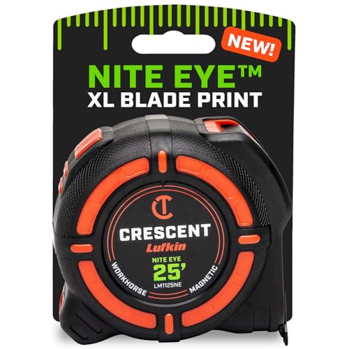 Crescent Lufkin 25 Ft. WORKHORSE NITE EYE Magnetic Tape Measure | LM1125NE