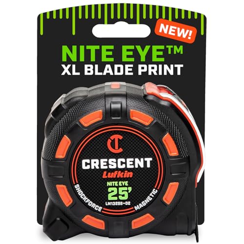 Crescent Lufkin 25 Ft. SHOCKFORCE NITE EYE Magnetic Tape Measure | LM1325B-02