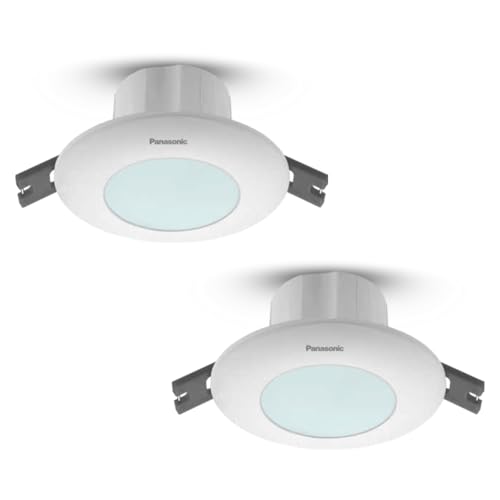Panasonic 5 Watt LED Deep Junction Downlighter, LED Downlight with 85mm Cut Out, BIS & ROHS Certified, 4KV Surge Protection, Cool White Light (PDLM340