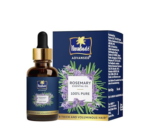 Parachute Advansed Rosemary Essential Oil | 100% Pure | Hair Growth & Hair Fall Control | Thick & Voluminous Hair | Moisturises dry hair, Reduces hair