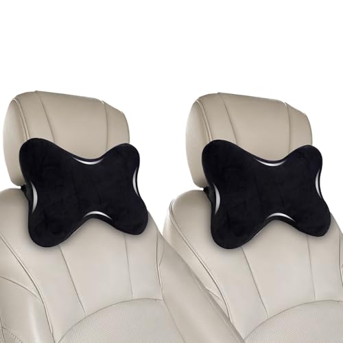 Billebon Neck Rest Pillow for Head Rest Fiber Neck Support for Car Seat, Office Chair, Car Pillows and Cushions for Head & Neck Support in Travel (Bla