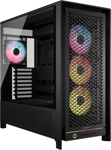 (-19%) CORSAIR Frame 5000D RS ARGB Modulares Hohem Luftstrom Mid-Tower-PC-Gehäuse – 4X Vorinstallierte RS-Lüfter, InfiniRail-Lüfterbefestigungssystem, Kompatibel mit Reverse-Connector-Mainboards – Schwarz