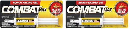 Combat Max Roach Killing Gel for Indoor and Outdoor Use, 1 Syringe, 2.1 Ounce (Pack of 2)