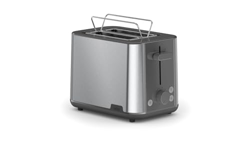 (-49%) Braun PurShine HT1510GY, Toaster mit 2 Schlitzen, 8 Bräunungsstufen, Aufwärm- und Auftaufunktionen, Krümelschublade, 900 W, Grau
