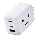 エレコム 充電器 合計65W 3ポート Type-C USB-A USB PD対応 スイング式プラグ採用 しろちゃん EC-AC10367WF