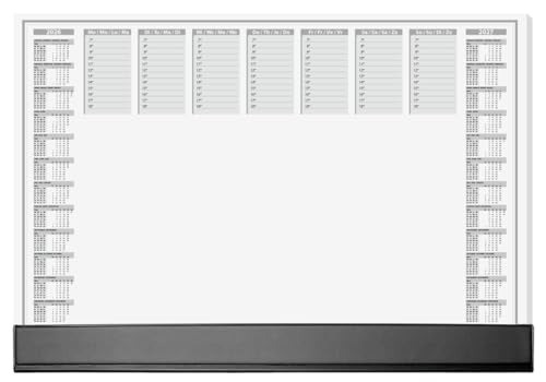 (-41%) SIGEL H6365 Papier-Schreibtischunterlage mit Schutzleiste DIN A2, Kalender 2026 2027, 40 Blatt, Schreibunterlage aus nachhaltigem Papier