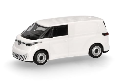 ⚡ BLITZDEAL (-54%) Herpa Modellauto VW ID. Buzz Cargo, Candy Weiß, Miniatur im Maßstab 1:87, Sammlerstück, Made in Germany, Modell aus Kunststoff