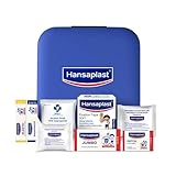 Hansaplast Fast Aid Kit Emergency Medical Kit for Home Office Travel Car Sports Outdoor MultiUse Pack for Cuts Wounds Injuries Lightweight Compact 9 Items 38 Pieces