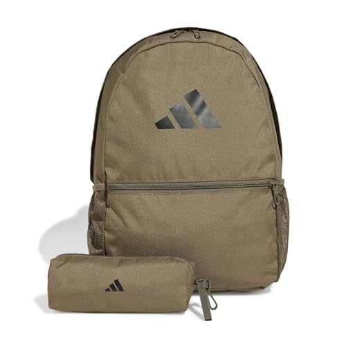 🔥 STARKER PREIS (-52%) adidas Unisex Pencil Case Backpack, olive strata/black, One size