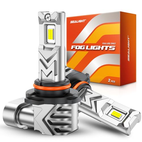 SEALIGHT H10 9145 LED Fog Light Bulbs, 800% Brightness 14,000 Lumens LED Fog Lights 6500K White, Strong Penetration 9140 H10 LED Fog Light Bulbs, Pack of 2