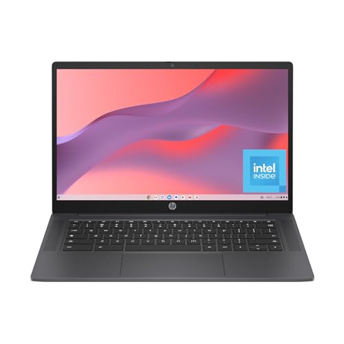 HP Chromebook - Laptop de 14 pulgadas, pantalla HD, procesador Intel N100, 8 GB de RAM, 128 GB UFS, gráficos Intel UHD, Chrome OS, pizarra gris, 14a-nf0099nr