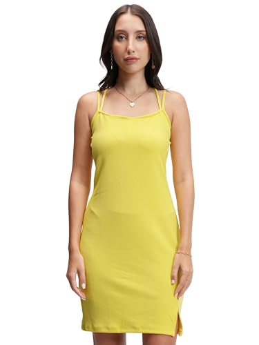 Tokyo Talkies Womens Shoulder Straps Bodycon Short Dress | Chic & Stylish | Perfect for Parties, Date Nights & Evening Glam | Dress for Women | Women 