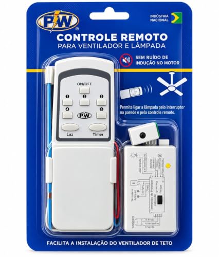 Controle Remoto Ventilador de Teto Bivolt Capacitivo