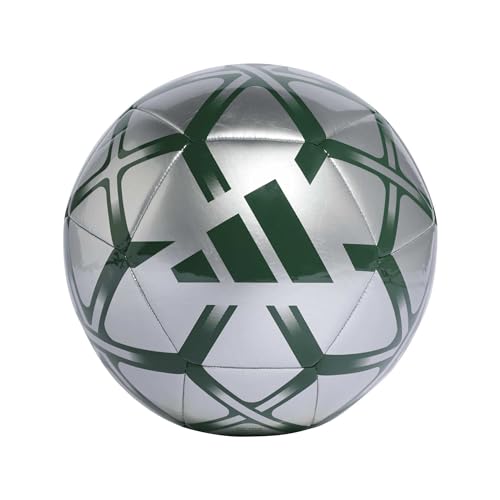 (-44%) adidas Unisex Starlancer Club Ball Recreation Ball, Silver met./Dark Green, 5