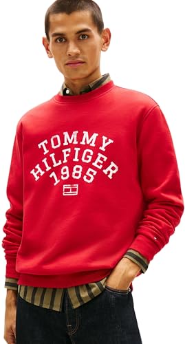 🔥 SELTEN SO GÜNSTIG (-36%) Tommy Hilfiger Herren Sweatshirt Archive mit Rundhalsausschnitt, Rot (Medium Red), M