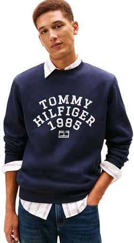 🔥 SELTEN SO GÜNSTIG (-73%) Tommy Hilfiger Herren Sweatshirt Archive mit Rundhalsausschnitt, Blau (Desert Sky), S