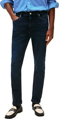 🔥 STARKER PREIS (-61%) Tommy Hilfiger Herren Jeans Hose Bleecker Calder Slim Fit, Blau (Calder Blue Black), 28W/34L