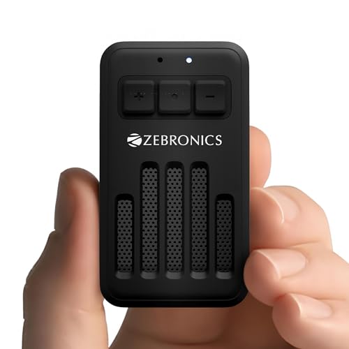 ZEBRONICS Clipper, 4 Watts, Wearable Bluetooth Speaker with Mic,