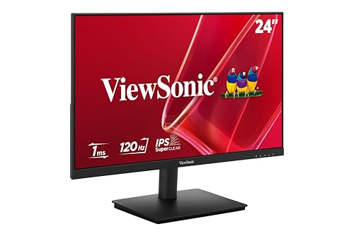 ViewSonic Monitor VA240A-H 24-inch (60.45cm) Full HD 1920x1080p SuperClear IPS | 120Hz Variable Refresh Rate | 1ms MPRT | Eye ProTech | 3-Side Borderl
