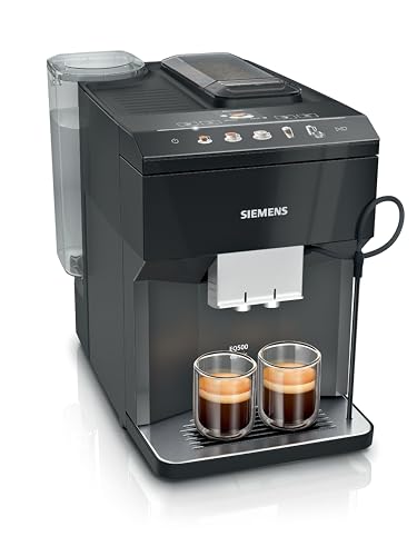 ⚡ BLITZDEAL (-20%) Siemens Kaffeevollautomat EQ500 classic, farbiges TFT-Display, 5 Kaffee- und Milchgetränke, Doppeltassenfunktion, einfache Reinigung, entnehmbare Brüheinheit, mit Milchschlauch, Schwarz, TP511E19