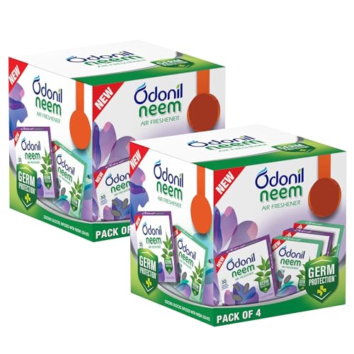 Odonil Bathroom & Toilet Air Freshener, Neem Mixed Fragrance Blocks - Jasmine, Lavender, Orchid, Rose, Long Lasting Fragrance, Lasts upto 30 days, Ger