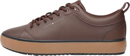 🔥 STARKER PREIS (-64%) Tommy Hilfiger Herren Low Top Sneaker Harlem Core Cleat zum Schnüren, Braun (Cocoa), 42