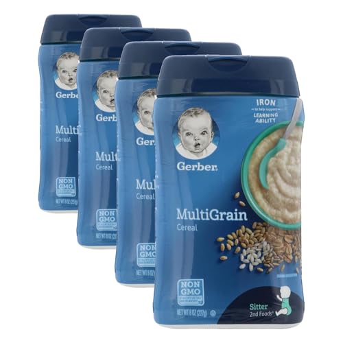 Gerber 1st Foods Baby Cereal - Multigrain - 8 oz (Pack of 4) 8.0 Ounce (Pack of 4)
